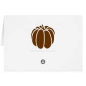 Pumpkin Patch in Chocolate Thank You Card (Back Horizontal)