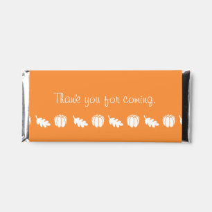 Pumpkin Patch in Orange Hershey Bar Favors