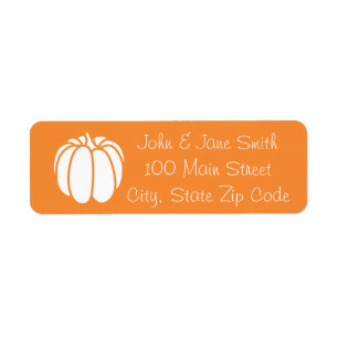 Pumpkin Patch in Orange Return Address Label