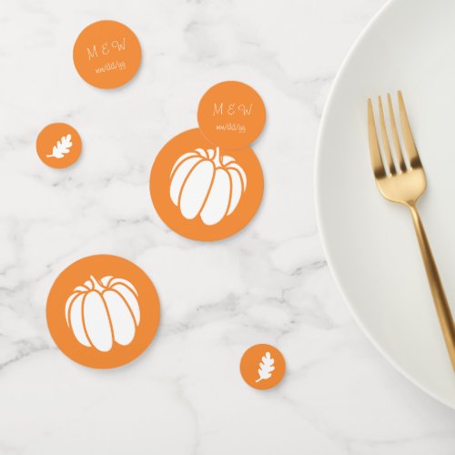 Pumpkin Patch in Orange Table Confetti