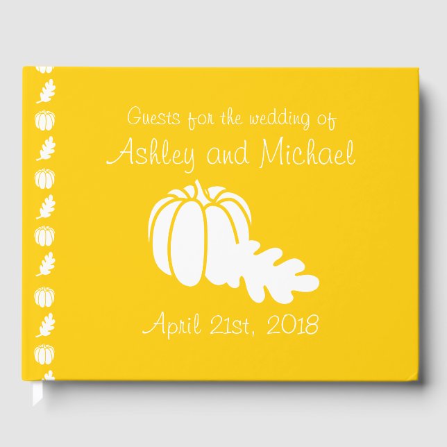 Pumpkin Patch in Yellow Guest Book (Front)