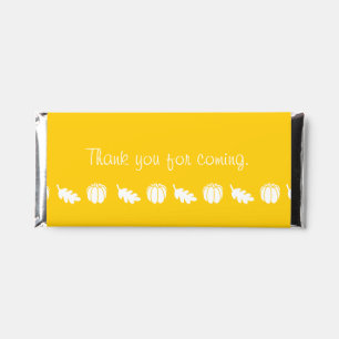 Pumpkin Patch in Yellow Hershey Bar Favors