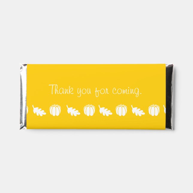 Pumpkin Patch in Yellow Hershey Bar Favors (Front)
