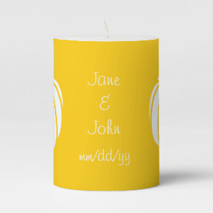 Pumpkin Patch in Yellow Pillar Candle
