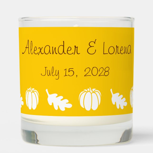 Pumpkin Patch in Yellow Scented Candle (Front)