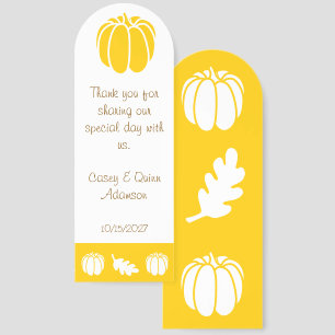 Pumpkin Patch in Yellow Wedding Favor Bookmarks