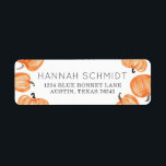 Pumpkin Patch Label<br><div class="desc">Halloween costume or pumpkin carving party design featuring whimsical and fun orange and black watercolor painted pumpkins by Shelby Allison.</div>