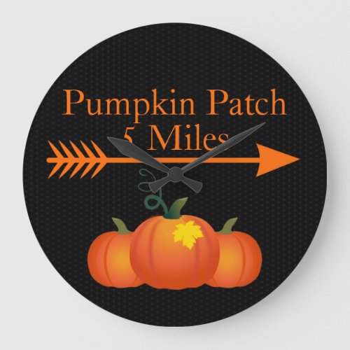 Pumpkin Patch  Large Clock