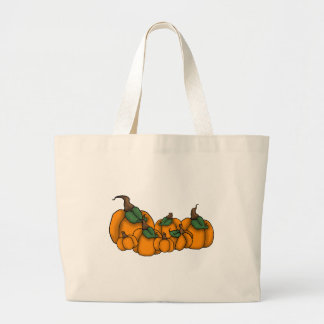 pumpkin patch large tote bag