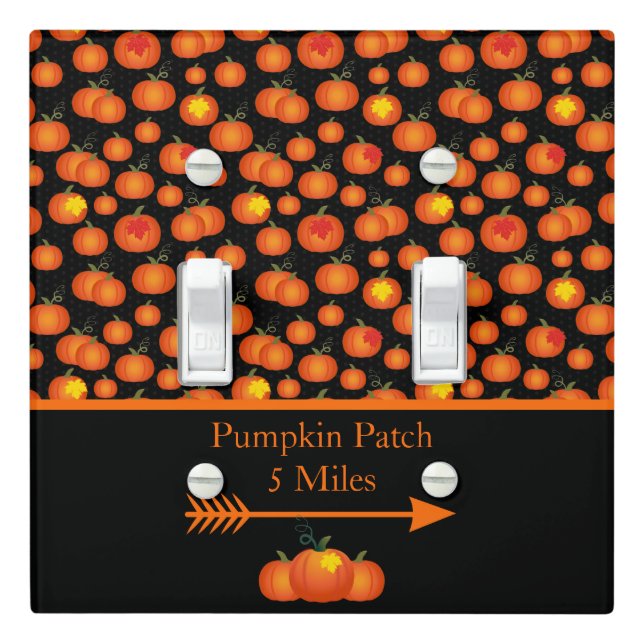Pumpkin Patch Light Switch Cover (In Situ)