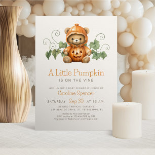 Pumpkin Patch Minimalist Baby Shower Invitation
