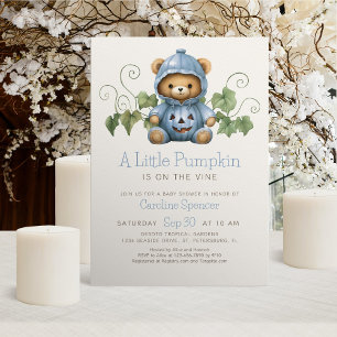 Pumpkin Patch Minimalist Boy Baby Shower Invitation