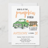 Pumpkin Patch Old Truck Birthday Party Any Age Invitation (Front)