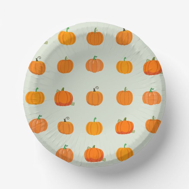 Pumpkin Patch Paper Bowls (Front)