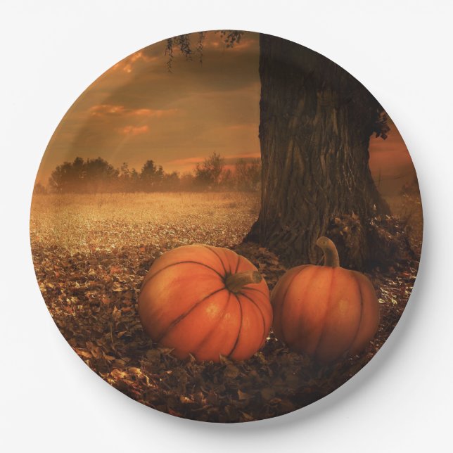 Pumpkin Patch Paper Plates (Front)
