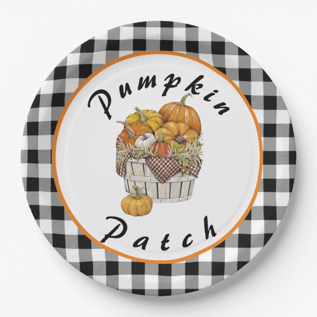 Pumpkin patch paper plates (Front)