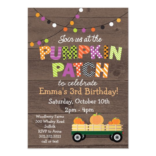 Pumpkin Patch Party Invitation | Zazzle.com