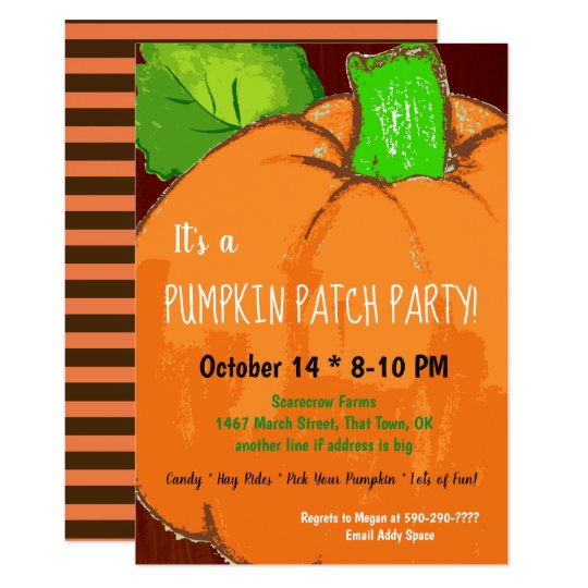 Pumpkin Patch Party Invitation | Zazzle.com