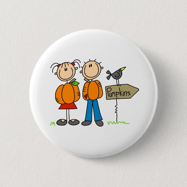 Pumpkin Patch Pinback Button (Front)
