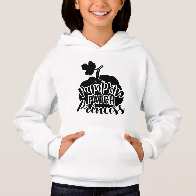 Pumpkin Patch Princess Typography  Hoodie (Front)