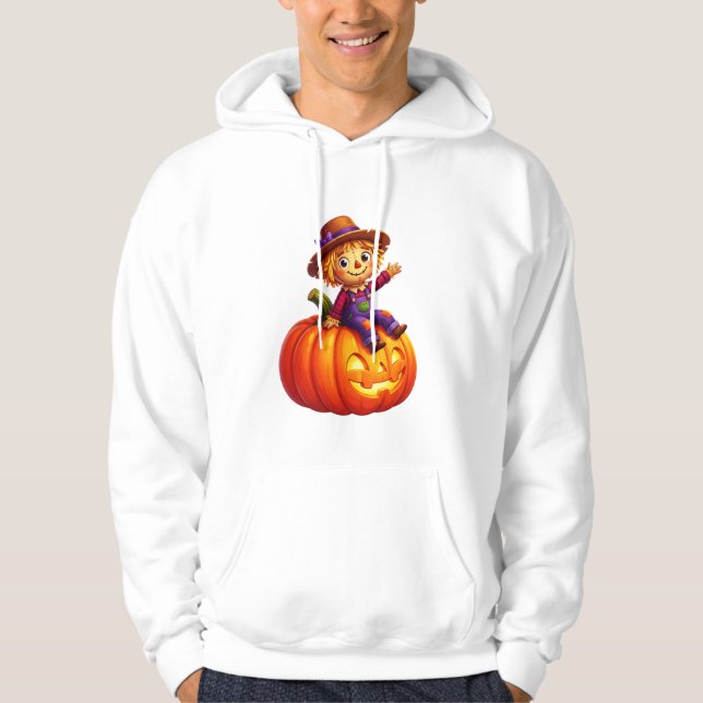 Pumpkin Patch Scarecrow Glow Hoodie (Front)