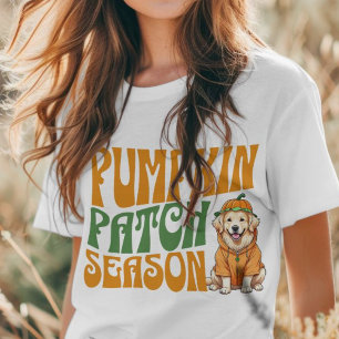 Pumpkin Patch Season Golden Retriever Fall Shirt