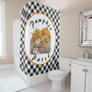 Pumpkin patch shower curtain