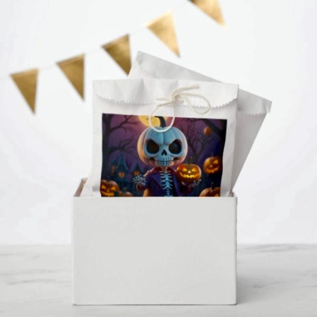 Pumpkin Patch Skeleton Companion Favor Bag (Favor Bag Dimensions: 5.75”x8” sold in sets of 50. )