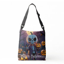 Pumpkin Patch Skeleton Companion Tote