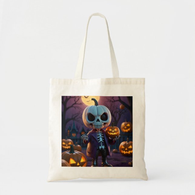 Pumpkin Patch Skeleton Companion Tote Bag (Front)