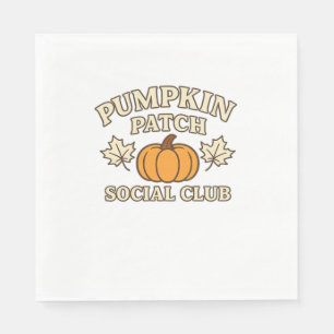 Pumpkin Patch Social Club – Cozy Autumn Aesthetic Napkins