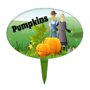 Pumpkin Patch Stake / Garden Marker Gift Cake Topper