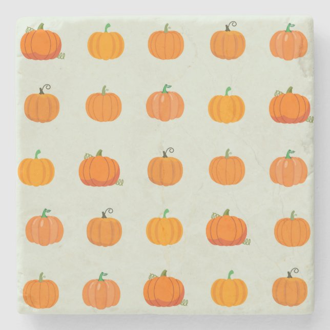 Pumpkin Patch Stone Coaster (Front)