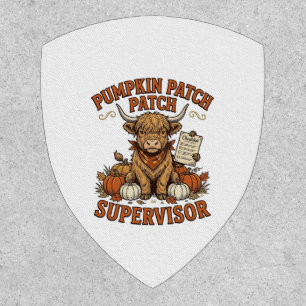 Pumpkin Patch Supervisor Highland Cow Vintage Shir