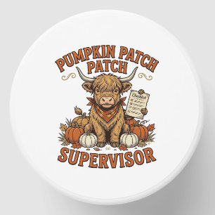 Pumpkin Patch Supervisor Highland Cow Vintage Shir Mini Candle Favors