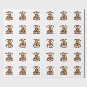 Pumpkin Patch Supervisor Highland Cow Vintage Shir Wrapping Paper