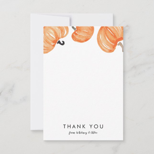 Pumpkin Patch Thank You Card (Front)