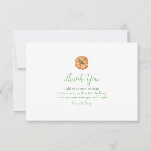 Pumpkin Patch Thank You Cards