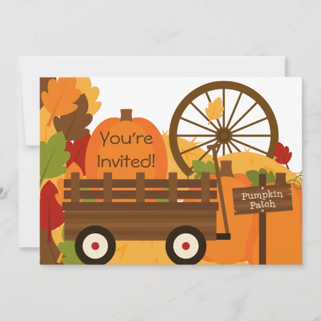 Pumpkin Patch Thanksgiving Dinner Invitations (Front)