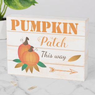 Pumpkin Patch This Way Rustic Sign