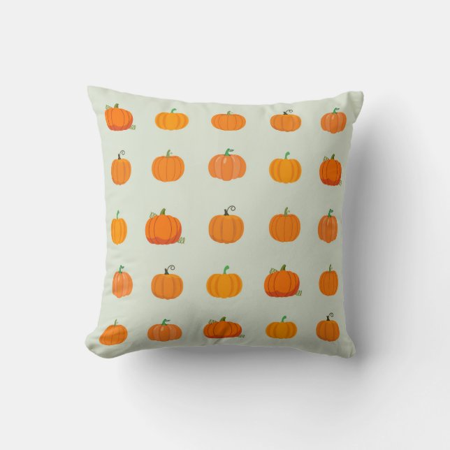 Pumpkin Patch Throw Pillow (Front)