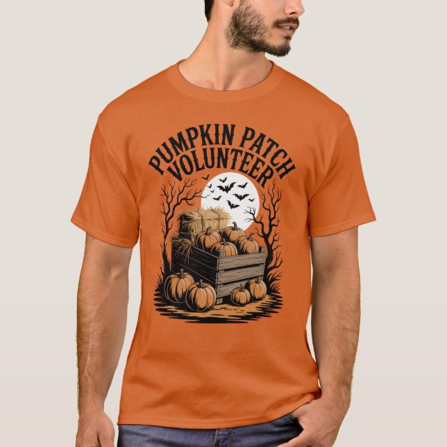 Pumpkin Patch Volunteer Halloween T-Shirt (Front)