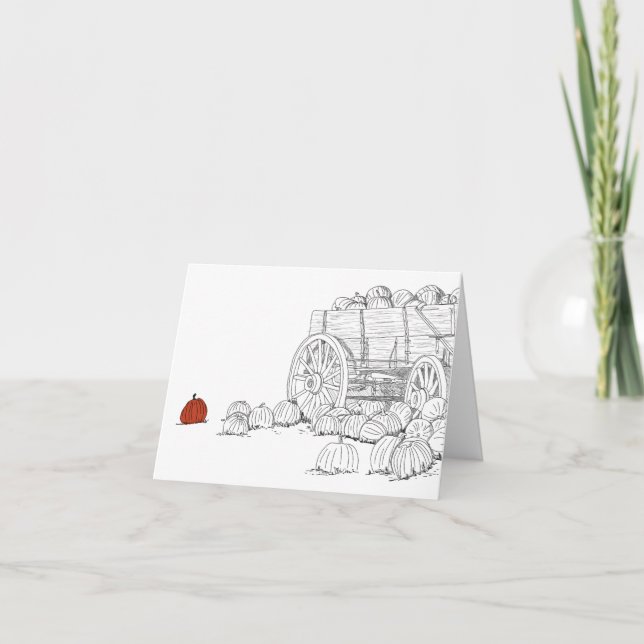 Pumpkin Patch Wagon  Card (Front)