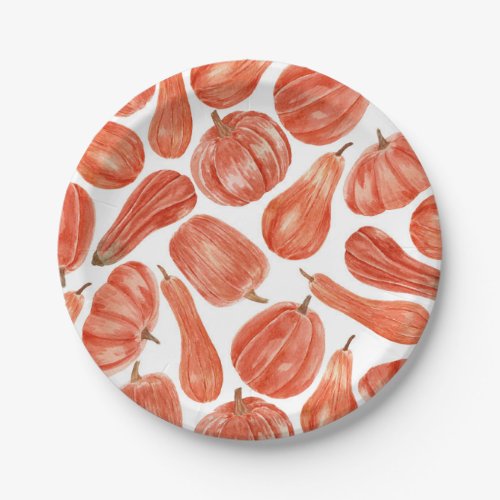 Pumpkin Patch Watercolor Painting  Paper Plates