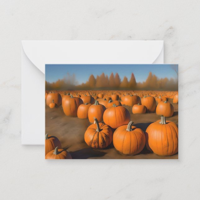 PUMPKIN PATCH WITH FOREST NOTE CARD (Front)