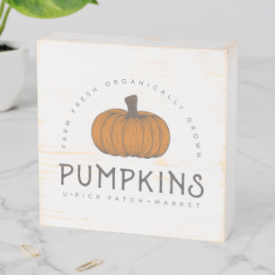 Pumpkin Patch Wooden Box Sign