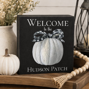 Pumpkin Patch Wooden Box Sign