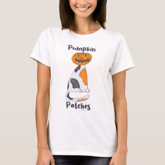 Pumpkin Patches Halloween Calico Cat Cartoon