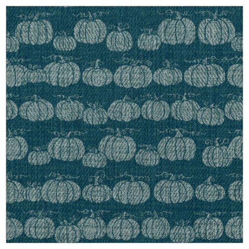Pumpkin Pathe Stripe - Tonal Teal Fabric