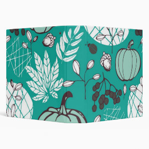 Pumpkin pattern 3 ring binder